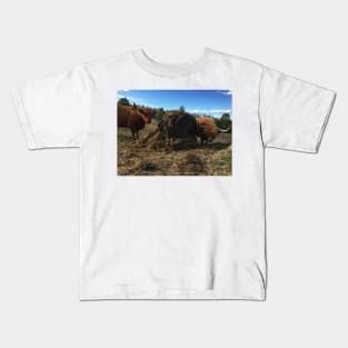 Scottish Highland Cattle Cows 2395 Kids T-Shirt